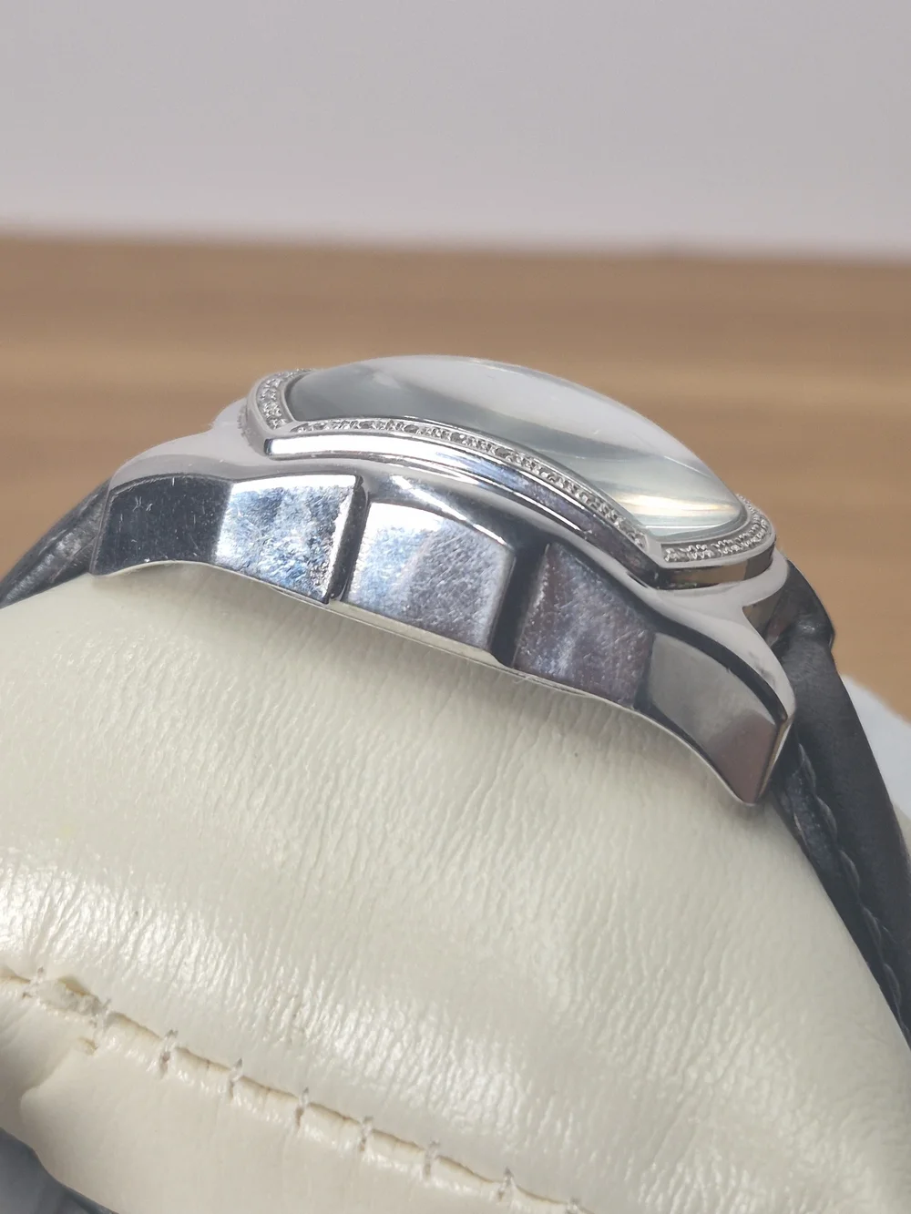 JoJino Joe Rodeo Diamond Chronograph Watch JL-07096 Genuine Hirsch Leather Strap
